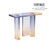 MSFN Nordic Modern Art Creative Transparent Gradient Blue Acrylic Desk Genguan Bench Electrocerebral Desk Writing Desk