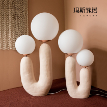 Masfino Nordic Modern Creative Villa Hotel Floor Lamp Home Bedroom Plated Resin Decorative Lights