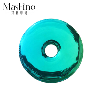 Masfino Morden Modern Art Creative Stainless Steel Round Mirror Cosmetic Mirror Wall Decoration Bedroom Hotel Villa