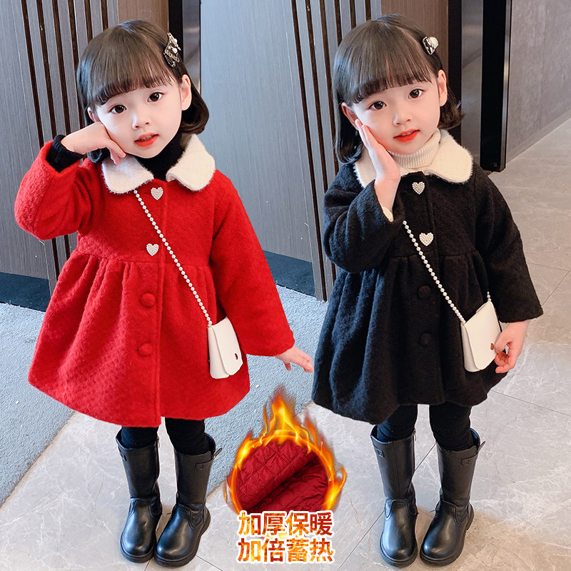 Girl Autumn Winter New Coat For Children 2021 New Children Foreign Pie Princess Cotton Clothing Clip Cotton Women's Treasure Thickened Coat
