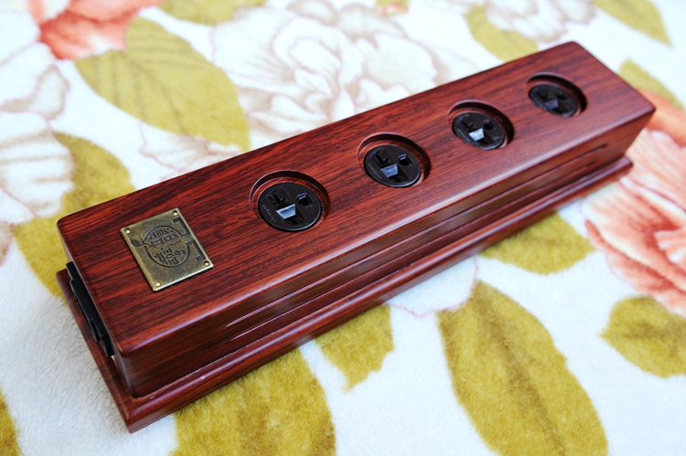 Spread Shenhua Rhyme Series Full Handmade Solid Wood Fever Power Socket Wood Platoon of American Inserted Platoon 4 bits 6 bits
