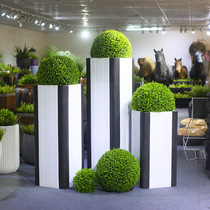 Big nose Nordic style FRP flower pot custom shopping mall large vase floor-to-ceiling large large combination outdoor flower box