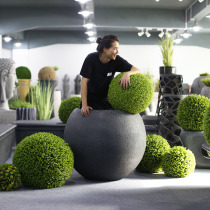 Nordic living room FRP flower pot combination shopping mall Meichen custom large floor-to-ceiling outdoor large vase flower ornaments