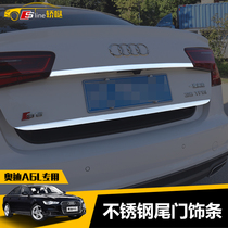 12-18 Audi A6L tailgate trim strip Original a6l trunk bright strip special modified rear trim strip accessories