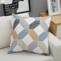 Pillow cover 45x45 cotton without core household cotton cushion living room sofa bed backrest square set