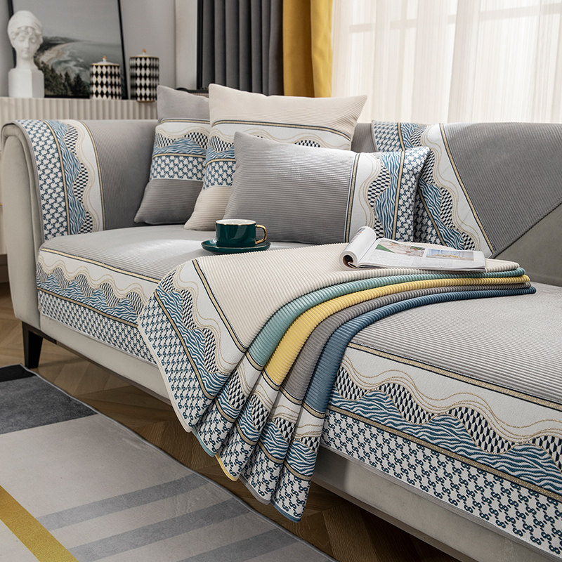 Snowier Sofa Cushion Four Seasons Universal Non-slip Cushion Sub Modern Minima Winter Style Sofa Cover Full Cover Cloths-Taobao