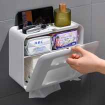 Toilet paper towel box toilet toilet paper shelve free of punch waterproof toilet paper suction paper paper paper paper box hanging wall style