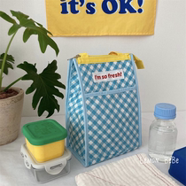 South Korea Ins insulation bag Upper class with rice bag Canvas Handbag pocket Fashion Retro Out of the Picnic Bag