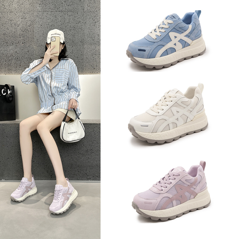 Kekaf/Keka 2026 Spring/Summer New Mesh Sneakers [7cm Height Increase] Women's Shoes That Make Feet Look Smaller, Versatile Forrest Gump Shoes