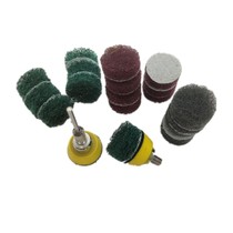 1 2 3 4 inch flocking scouring pad 7447 red back velvet disc vegetable melon cloth sander with wire drawing to remove rust