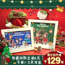 Christmas Red gift creative Cartoon Stickers Christmas party Best friend set three-dimensional photo frame handmade DIY gift