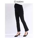 惠葆 Зимние черные бархатные эластичные штаны с поддержкой живота для беременных, высокая талия, большой размер