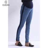 惠葆 Утепленный пуховик, штаны, джинсовые удерживающие тепло джинсы с поддержкой живота, высокая талия, большой размер