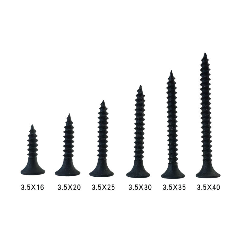 Hardened black self-tapping nail dry wall nail cross countersunk head woodworking tooth screw gypsum board screw 3 5 wallboard screw
