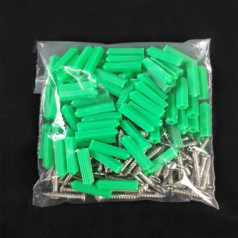 Green puff tube 6mm6 centi rise plug expansion plug M6 wall plug rubber plug rubber plug rubber particle puff tube screw set