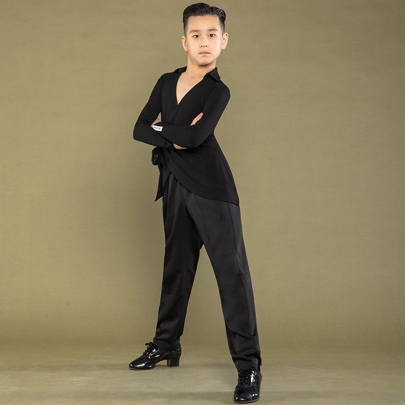 Dancebaby Boys Dance Pants Latin Dance Pants Exercise Dress Stretch Dance Pants New Small Leg Pants DAS270