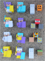 MY WORLD My WORLD eraser eraser square prop set Building block eraser assembly toy