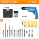 Máy khoan cầm tay tích cực và tiêu cực với dụng cụ điện để khoan súng lục