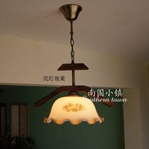 Simple beauty Rural pastoral Antique creative single-headed fish line chandelier Living room bar study Dining room Entrance chandelier