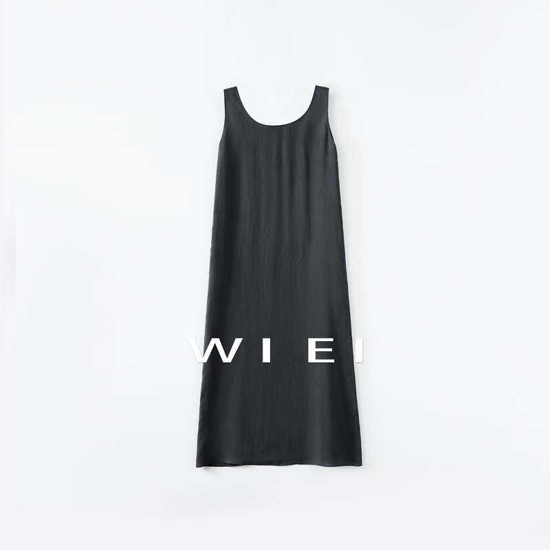 《Wi Ei》Tea Jelly Dress*100% Imported Cupro_ High-End Slimming Misty Tank Dress W26105073 《Wi Ei》Tea Jelly Dress*100% Imported Cupro_ High-End Slimming Misty Tank Dress W26105073