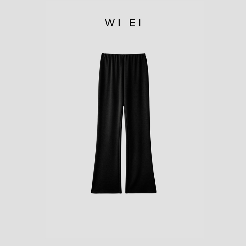 《Wi Ei》Jogging* Bare-Feel Light Sports Style Horse Hoof Casual Flared Pants*W25302012