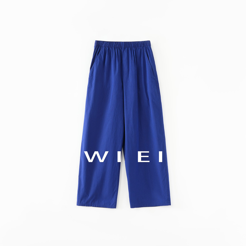 《Wi Ei》Little Blue Pants*100% Cotton American Retro Breathable Relaxed Fit Energetic Casual Pants W26102228 《Wi Ei》Little Blue Pants*100% Cotton American Retro Breathable Relaxed Fit Energetic Casual Pants W26102228