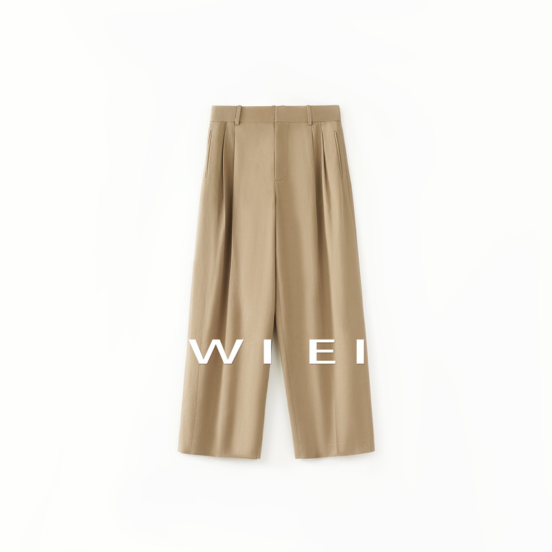 《Wi Ei》 Private Label Pants Cashmere Cotton Minimalist Stylish Double Pleated Comfortable Commuting Casual Wide-Leg Pants W26102305 《Wi Ei》 Private Label Pants Cashmere Cotton Minimalist Stylish Double Pleated Comfortable Commuting Casual Wide-Leg Pants W26102305