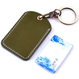 Кожаный защитный чехол, чехол для проездного и картхолдер, брелок, из натуральной кожи