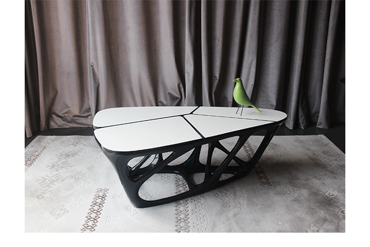 Lovol vui vẻ tổ tùy chỉnh ở nước ngoài thiết kế nội thất bàn mesa Mesa bàn sáng tạo kính thép bàn cà phê ghế hoàng gia