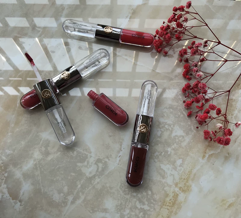 Spot Italy KIKO double lip glaze dưỡng ẩm không bóng 105 108 115 - Son bóng / Liquid Rouge