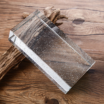 Bubble polished brick partition wall solid crystal brick screen transparent hot melt brick wall color background wall super white