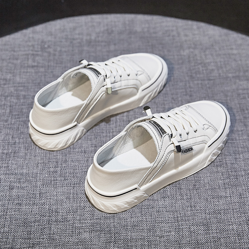 home daily Original design Explosive and easy to wear~ Versatile, breathable, non-covering, explosion-proof flat white shoes for women