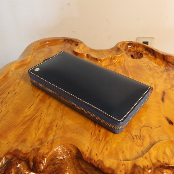 匠心 日本新禧马臀皮长款拉链钱包 手工制作手包定制全皮钱夹男女