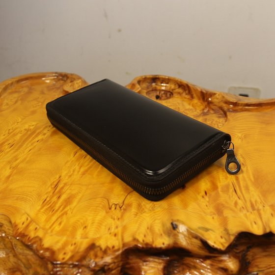 匠心 日本新禧马臀皮长款拉链钱包 手工制作手包定制全皮钱夹男女