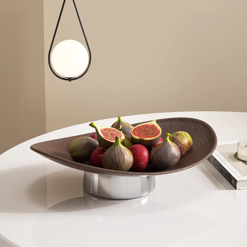 Retro Walnut Wood Grain High-Value Fruit Plate, Snack and Dried Fruit Tray, Antique-Style Multi-Functional Jewelry Storage Tray Retro Walnut Wood Grain High-Value Fruit Plate, Snack and Dried Fruit Tray, Antique-Style Multi-Functional Jewelry Storage Tray