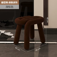 [Краткое подделка с кожей] темно-коричневый