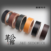 JE Horse Rein Belt UK sedgwick Horse Rein Leather Back Ridge Belt Leather tea Heart Wax Hip Back Leather