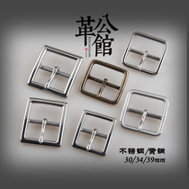 Belt buckle stainless steel belt buckle head single sale Mens retro brass do old Japanese word buckle pin buckle business casual pants belt