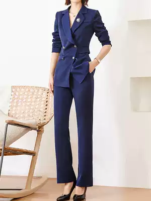 Working clothes women's suits temperament autumn fashion suits formal Women's suits Blue Ladies high-end white-collar work clothes