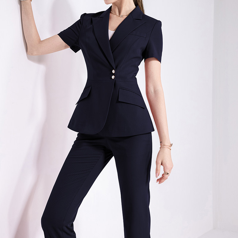 Summer office worker suit female high-end suit fashion temperament workplace interview formal dress capable jewelry store overalls suit