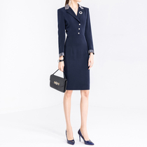 Professional Womens Clothing Suit 2022 Autumn Style Fashion Temperament Fan Beautician Customer Service Front Desk Work Suit Dress