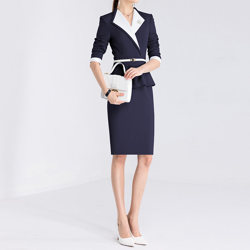 Fashion Fall to Work Feminists Feminists Goddess Van Lawyers Sleeve Dress Business Manager Work Clothes Suit