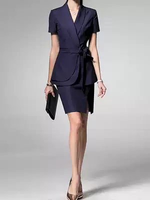 Suit sets women's summer thin high-end office clothes women's dresses temperament work clothes women's workplace beauty salon work clothes