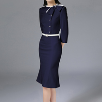 Temperament High-end Fashion Summer Style Summer Style Dress Professional Suit Women Reception Hotel Front Desk Beauty Salon Workwear