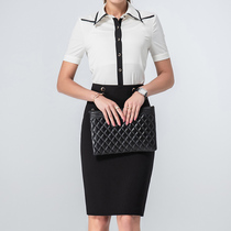 Female Summer Fashion Temperament Sashimi White Shirt Professional Dress Work Suit Skirt Business Skilled Interview Career Positive Dress