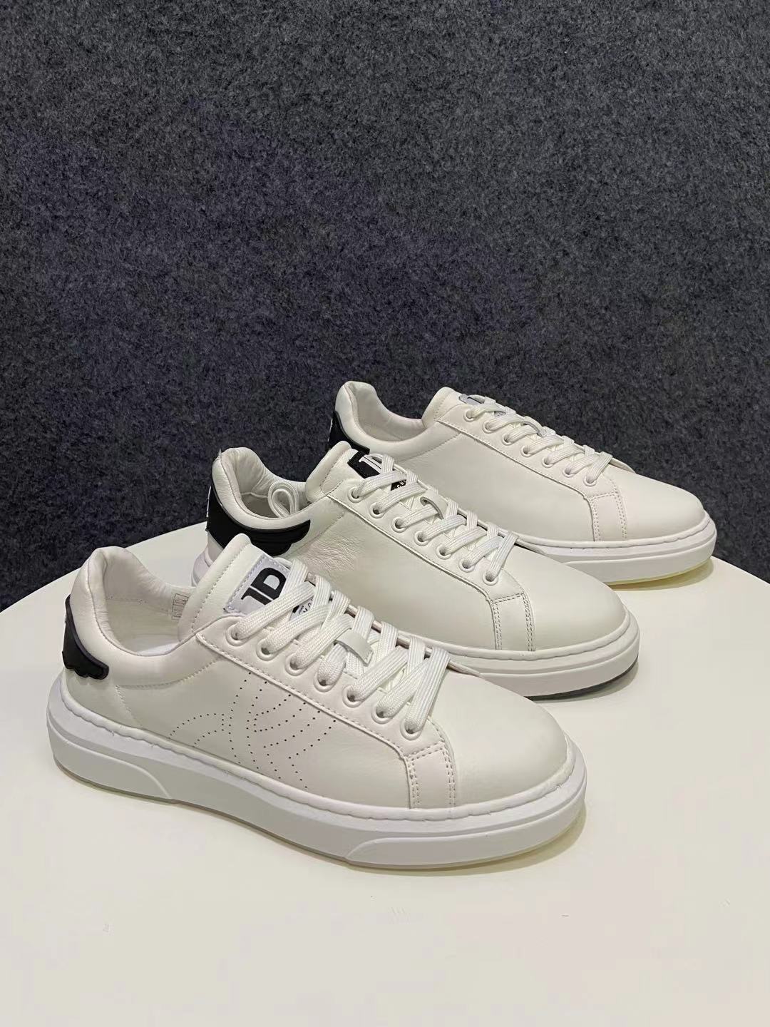 10 25 J R new trendy luxury men's and women's leather casual shoes all-match trend board shoes cushioning non-slip soles