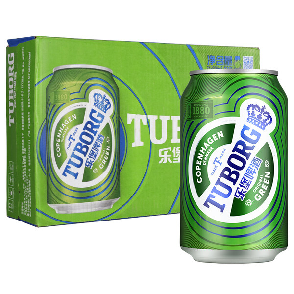 嘉士伯旗下 Tuborg 乐堡 清爽啤酒 330ml*24听 天猫优惠券折后￥79包邮（￥99-20）