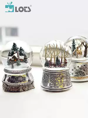 LOTS ) JARLL fixed Music Box snowflake music box crystal ball ornaments for girls children birthday gifts
