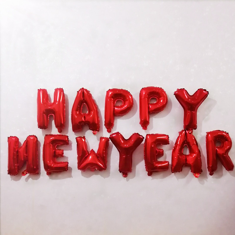 Christmas New Year Aluminum Film Alphabet Balloon Kindergarten Mall Company Annual Meeting Placement Supplies Whole Suit 2019 Balloons