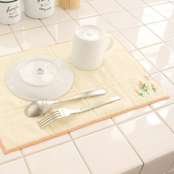 Export Order Japanese Style Small Fresh Tableware Drain Pad Coaster Cotton Towel Silver Ion Antibacterial 28*40cm Export Order Japanese Style Small Fresh Tableware Drain Pad Coaster Cotton Towel Silver Ion Antibacterial 28*40cm